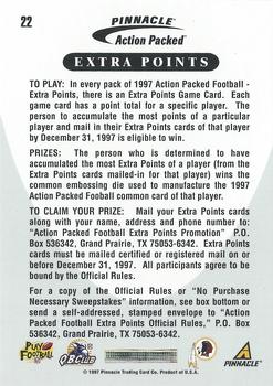 1997 Action Packed - Extra Points 10 #22 Gus Frerotte Back