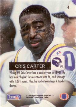 1994 Playoff #4 Cris Carter Back