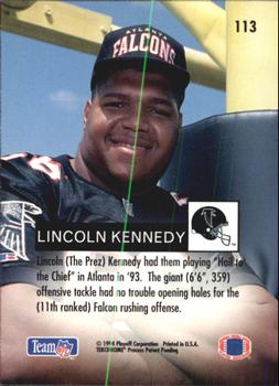 1994 Playoff #113 Lincoln Kennedy Back