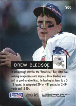 1994 Playoff #200 Drew Bledsoe Back