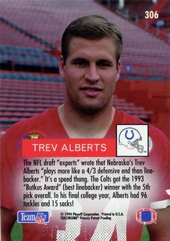 1994 Playoff #306 Trev Alberts Back