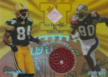 1997 Collector's Edge Masters - Playoff Game Ball Diamond #15 Andre Rison / Jerry Rice Front