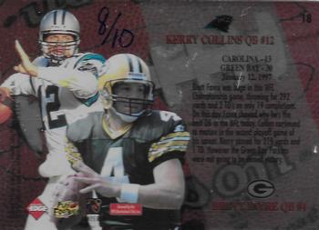 1997 Collector's Edge Masters - Playoff Game Ball Gold Logo #18 Kerry Collins / Brett Favre Back