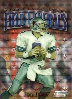1997 Finest - Embossed Refractors #130 Troy Aikman Front