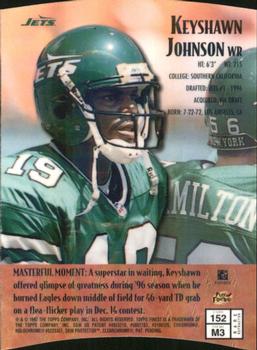 1997 Finest - Embossed Refractors #152 Keyshawn Johnson Back