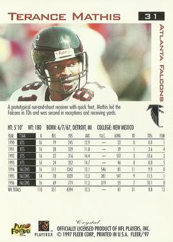 1997 Fleer - Traditions Crystal #31 Terance Mathis Back