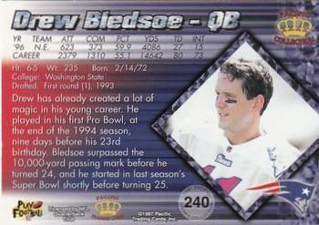 1997 Pacific Crown Collection - Silver #240 Drew Bledsoe Back