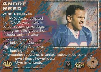 1997 Pacific Dynagon Prism - Silver #17 Andre Reed Back
