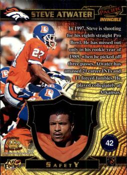 1997 Pacific Invincible - Red #42 Steve Atwater Back