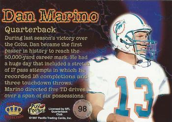 1997 Pacific Philadelphia - Silver #98 Dan Marino Back