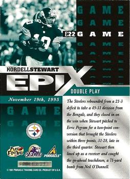 1997 Pinnacle Certified - Epix Emerald #E22 Kordell Stewart Back