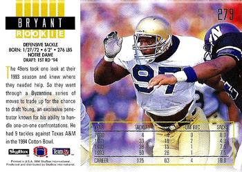 1994 SkyBox Impact #279 Bryant Young Back