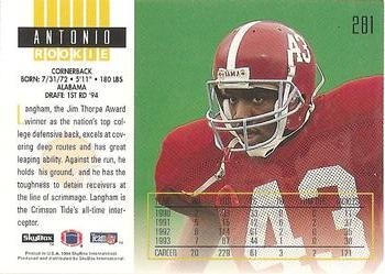 1994 SkyBox Impact #281 Antonio Langham Back