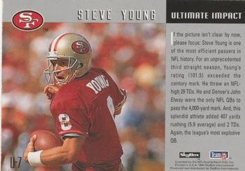 1994 SkyBox Impact - Ultimate Impact #U-7 Steve Young Back