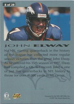 1997 Score Board Playbook - Mirror Image #8 John Elway Back