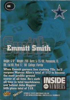 1997 SkyBox Premium - Inside the Numbers #66 Emmitt Smith Back