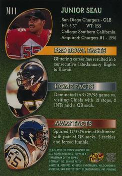 1997 Topps - Mystery Finest Gold #M11 Junior Seau Back