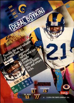 1994 Stadium Club #68 Deral Boykin Back