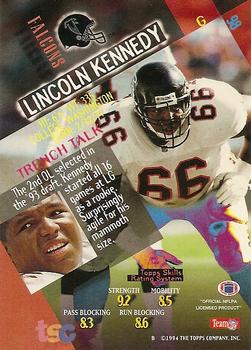 1994 Stadium Club #98 Lincoln Kennedy Back