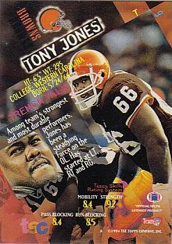 1994 Stadium Club #9 Tony Jones Back