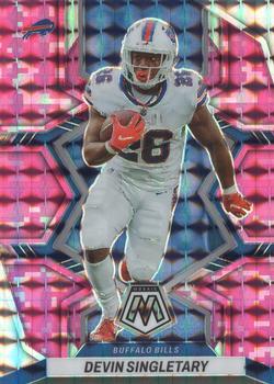 2022 Panini Mosaic - Mosaic Camo Pink #24 Devin Singletary Front