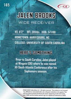 2023 SAGE HIT - Silver #165 Jalen Brooks Back