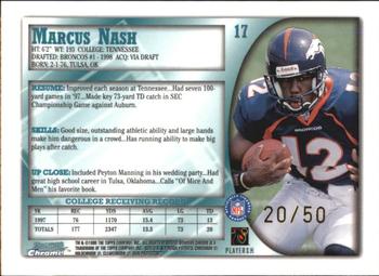 1998 Bowman Chrome - Golden Anniversary #17 Marcus Nash Back