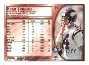 1998 Bowman Chrome - Golden Anniversary #44 Brad Johnson Back