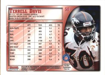 1998 Bowman Chrome - Golden Anniversary #50 Terrell Davis Back