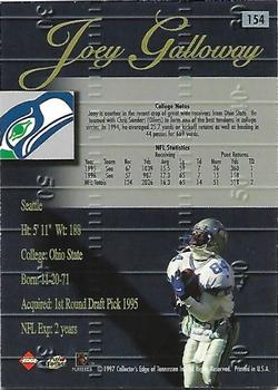 1998 Collector's Edge Advantage - 50-Point #154 Joey Galloway Back