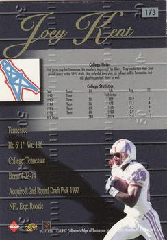 1998 Collector's Edge Advantage - 50-Point #173 Joey Kent Back