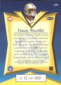 1998 Collector's Edge Masters - Gold Redemption SN100 #109 Danny Wuerffel Back