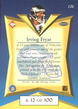 1998 Collector's Edge Masters - Gold Redemption SN100 #126 Irving Fryar Back