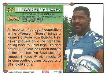 1994 Topps #333 Howard Ballard Back