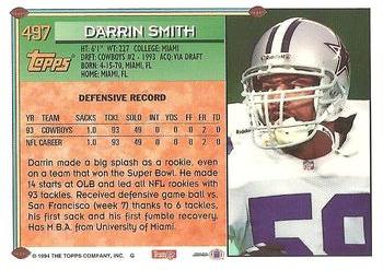 1994 Topps #497 Darrin Smith Back