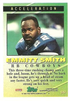 1994 Topps #547 Emmitt Smith Back