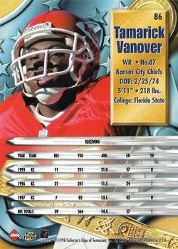 1998 Collector's Edge Supreme Season Review - Gold Ingot #86 Tamarick Vanover Back