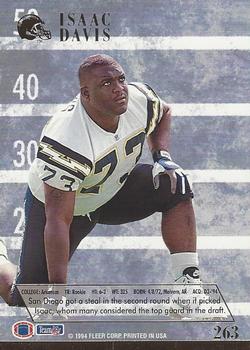 1994 Ultra #263 Isaac Davis Back