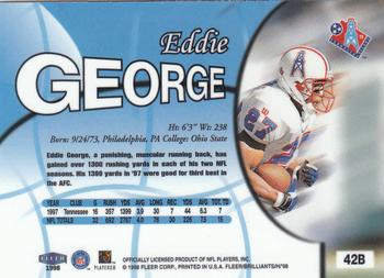 1998 Fleer Brilliants - Blue #42B Eddie George Back
