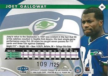 1998 Fleer Tradition - Heritage #9H Joey Galloway Back