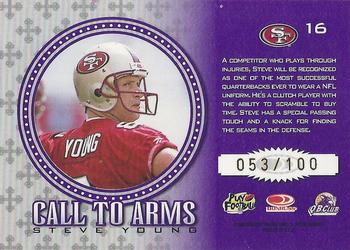 1998 Leaf Rookies & Stars - Crusade Purple #16 Steve Young Back