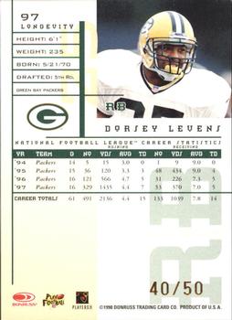 1998 Leaf Rookies & Stars - Longevity #97 Dorsey Levens Back