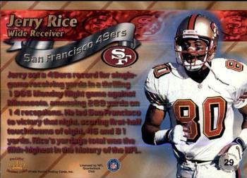 1998 Pacific Paramount - Personal Bests #29 Jerry Rice Back