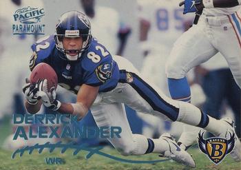 1998 Pacific Paramount - Platinum Blue #17 Derrick Alexander WR Front