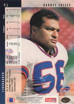 1994 Upper Deck #63 Darryl Talley Back