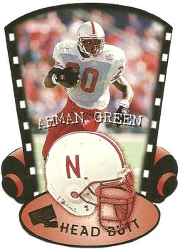 1998 Press Pass - Head Butt Die Cuts #HB6 Ahman Green Front