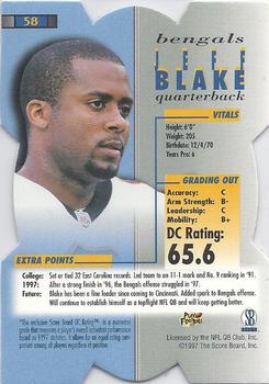 1998 Pro Line DC III #58 Jeff Blake Back