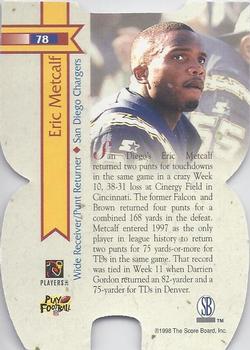 1998 Pro Line DC III #78 Eric Metcalf Back