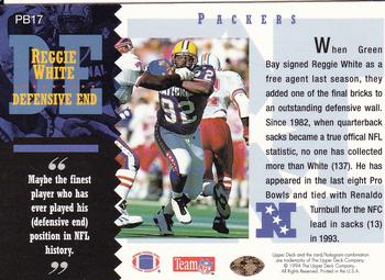 1994 Upper Deck - Pro Bowl #PB17 Reggie White Back