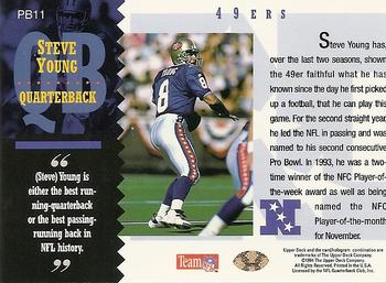 1994 Upper Deck - Pro Bowl #PB11 Steve Young Back